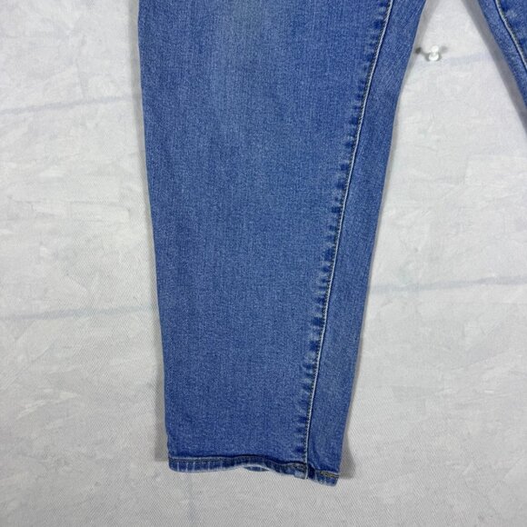 Levi's Tapered Leg Jeans Womens Blue Denim High Waisted 5-Pocekts Size 32 - Picture 10 of 16